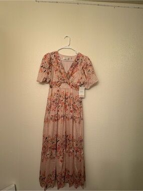 Taylor Blush Pink Floral Maxi Dress